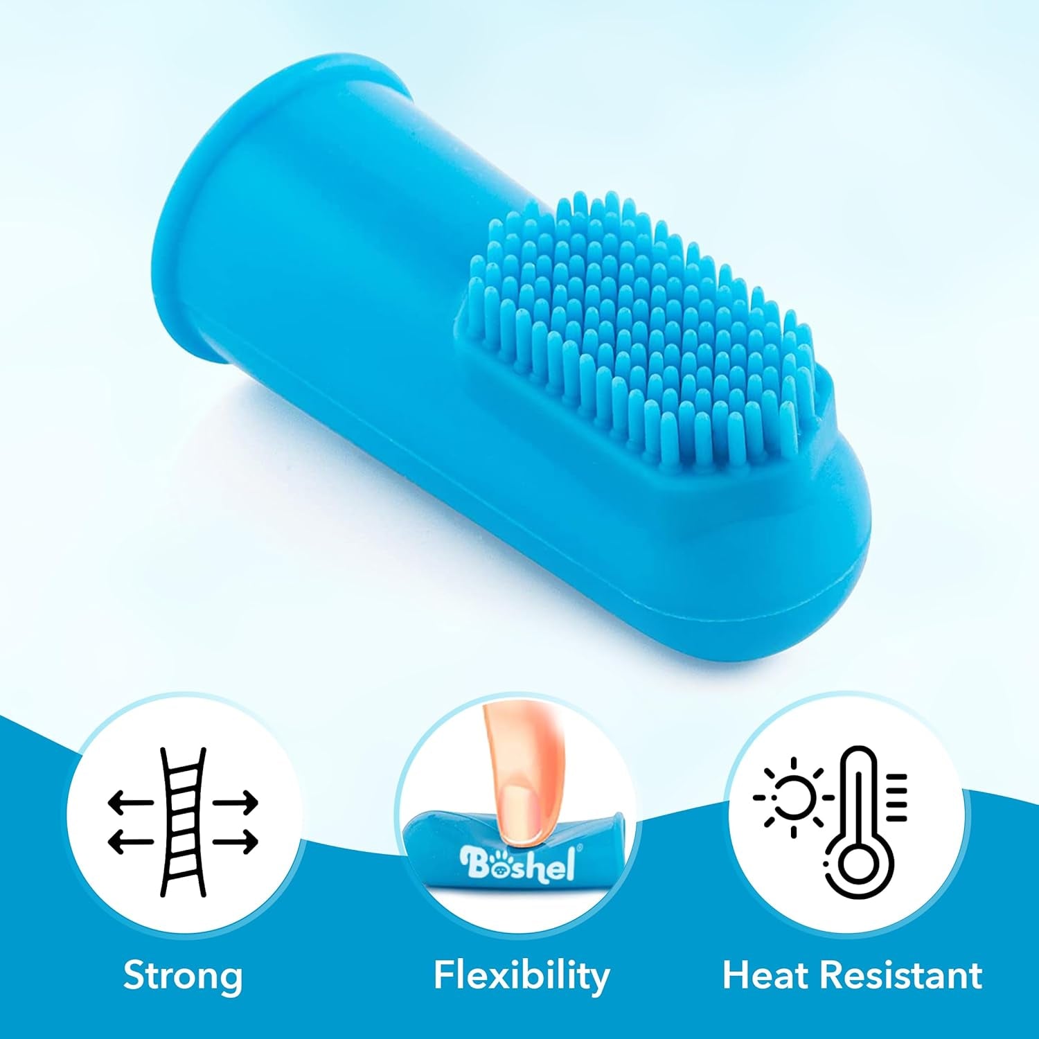 Dog Finger Toothbrush Set - 8 Pack Includes 6 Silicone Bristle + 2 Nylon Bristle Dog & Cat Toothbrushes - Approved - Dental Oral Care - Kit for Small, Medium & Large Pets