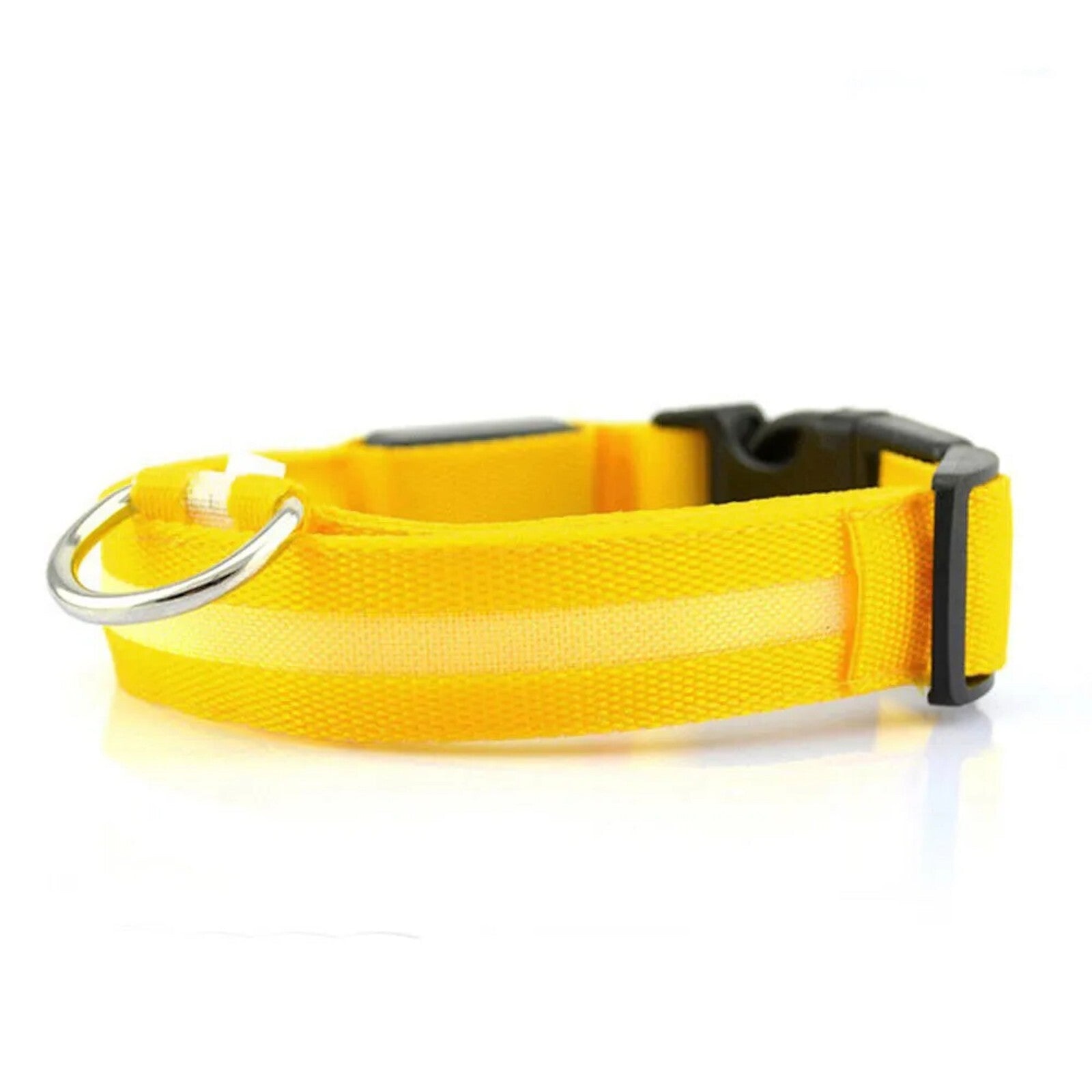LED Dog Pet Collar USB Rechargeable Flashing Luminous Safety Night Light Up