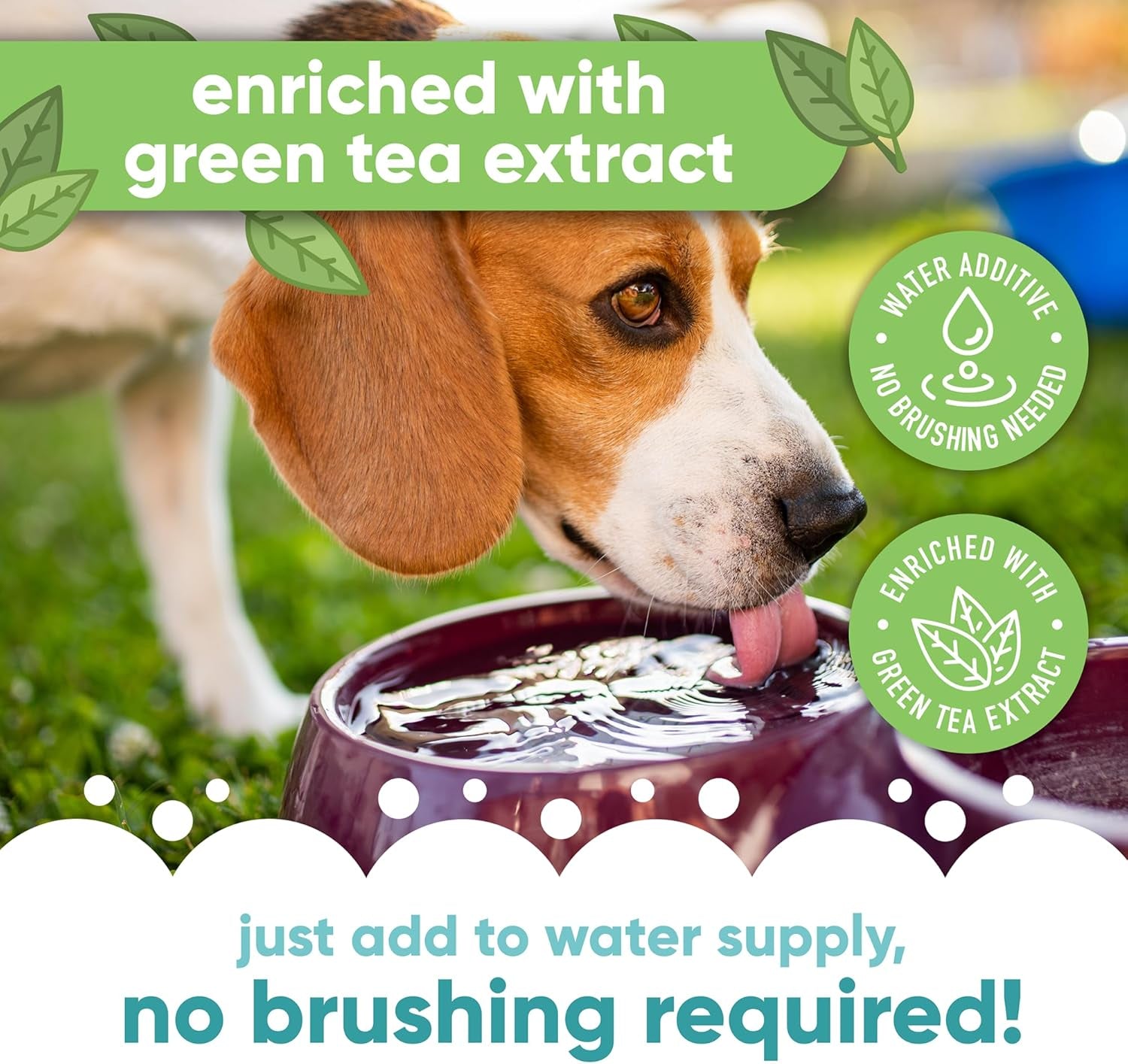 Dog Dental Care Solution - Water Additive Plaque Remover for Teeth and Breath Freshener, Helps Reduce Plaque and Tarter Build-Up Ensuring Optimal Dental Hygiene