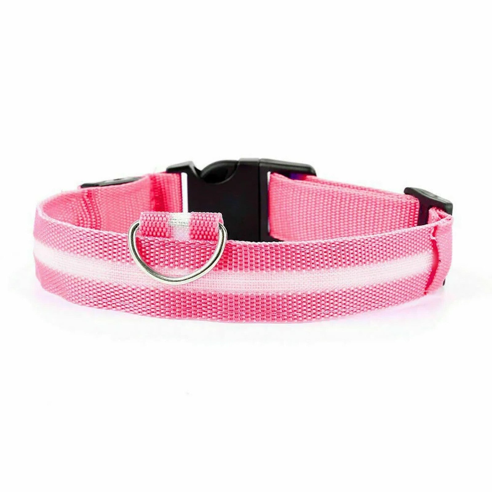 LED Dog Pet Collar USB Rechargeable Flashing Luminous Safety Night Light Up