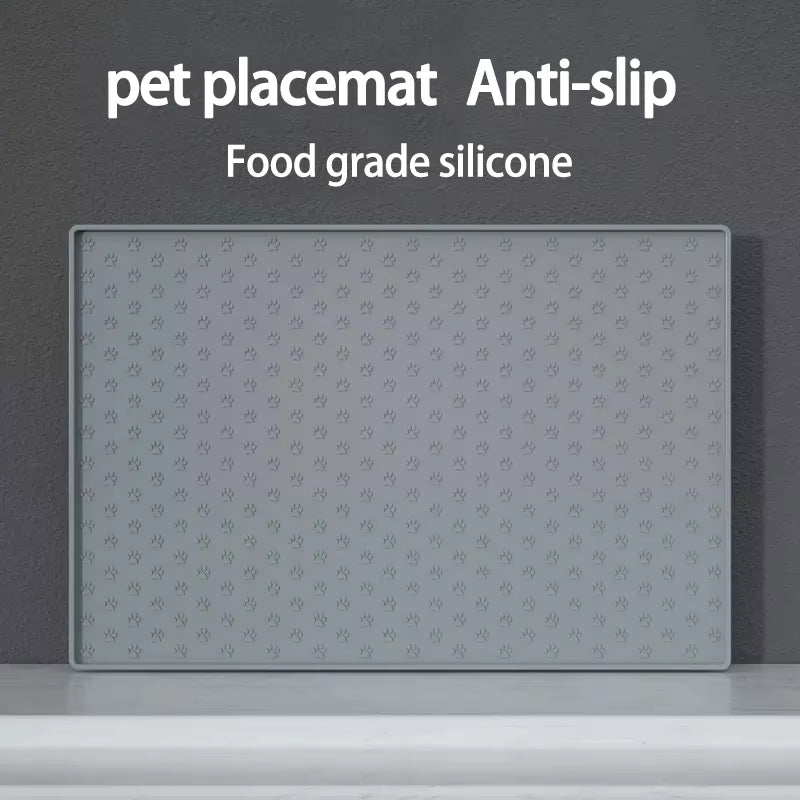Pet Placemat Cat Dog Drinking Feeding Placemat Feeder Mats Cat Feed Mat Dog Food Bowl Mat Silicone Waterproof Pet Bowl Pad
