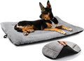 Dog Bed Mat Large 90 X 58CM Washable Fluffy Sherpa Cat Bed Cushion with Anti-Slip Bottom, Warm Pet Dog Crate Mattress for Medium and Large Pets, Grey