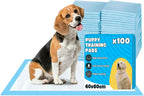 100X Large Puppy Pads 100 Pack Disposable Puppy Training Pads 60X60Cm | Highly Absorbent 5 Layer Leak-Proof Dog Training Pads | Premium Quality Quick-Dry Dog Pads (60X60Cm - 100 Count)