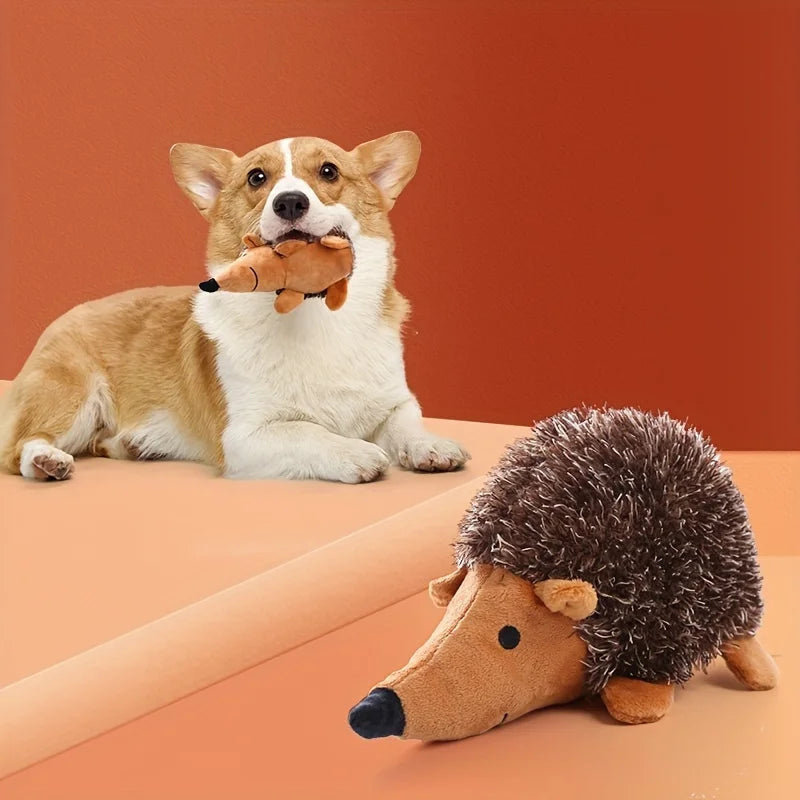 1Pc Squeaky Hedgehog Plush Dog Toy Cartoon Animal Plush Toy