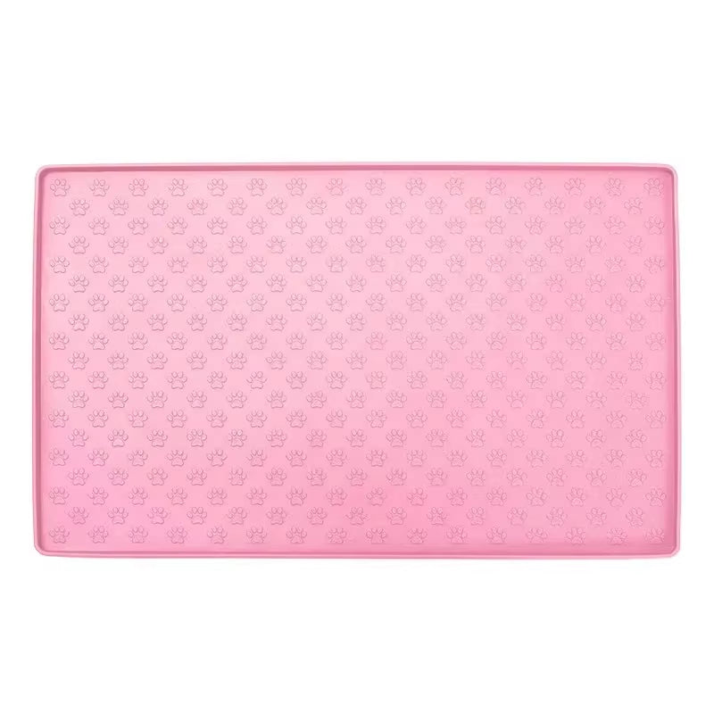 Pet Placemat Cat Dog Drinking Feeding Placemat Feeder Mats Cat Feed Mat Dog Food Bowl Mat Silicone Waterproof Pet Bowl Pad