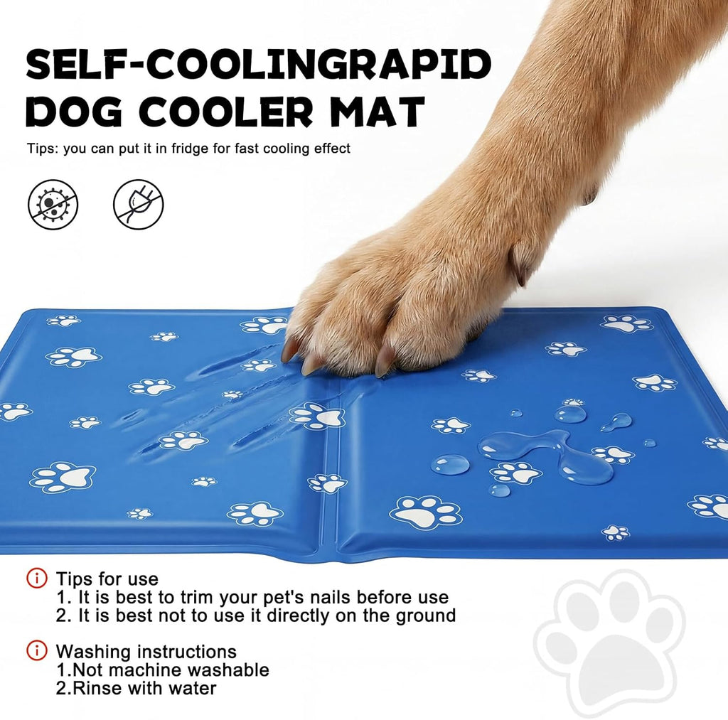 Extra Large Dog Cooling Mat, 90 X 50Cm, Foldable, Scratch Resistant, XL Pet Cooling Mat for Dogs