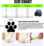 Dog Boots, Set of 4 Waterproof Dog Shoes with Reflective Straps Anti-Slip Sole Outdoor Paw Protectors Puppy Shoes for Small Medium Dogs Autumn Winter (Blue, XXL)