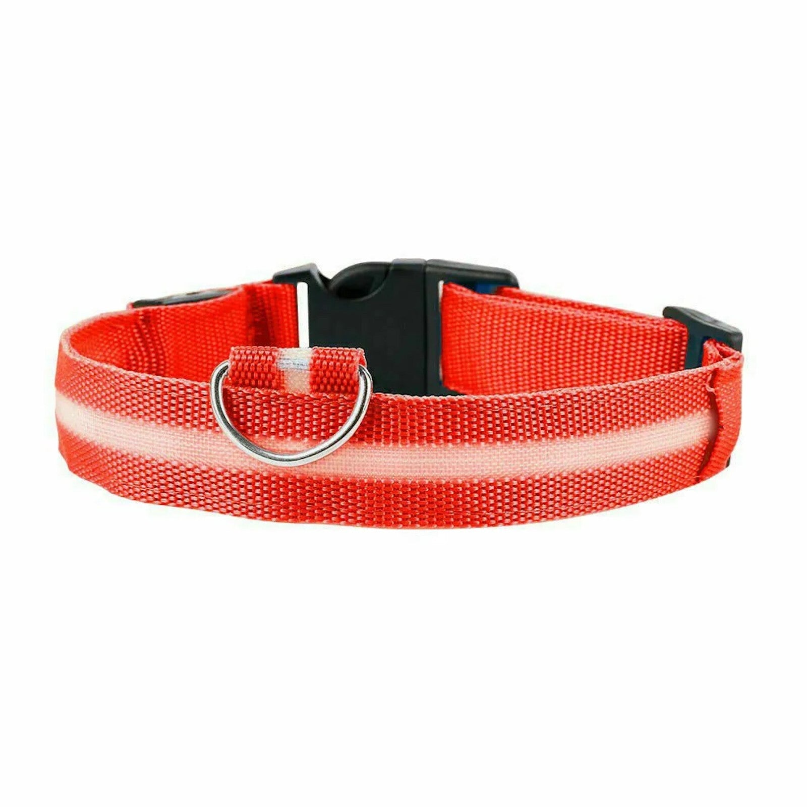 LED Dog Pet Collar USB Rechargeable Flashing Luminous Safety Night Light Up