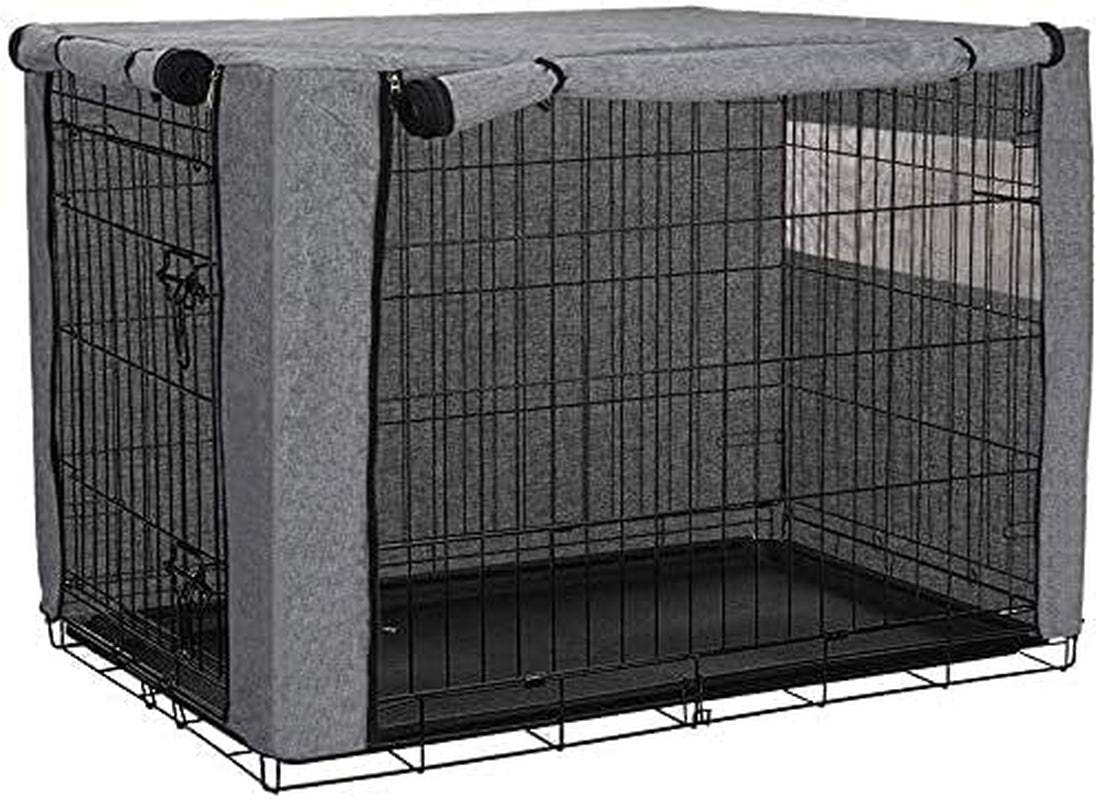 Dog Crate Cover - Durable Windproof Pet Kennel Cover for Wire Cages Indoor Outdoor Protection (30 Inch)