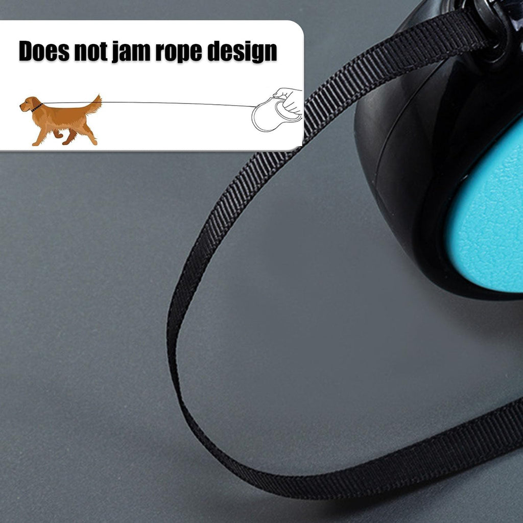 Extendable Dog Lead, 5M/16FT Retractable Dog Lead, One-Handed Brake Dogs Leads with Anti-Slip Handle, 360°Tangle-Free, One-Button Brake &L Ock for Small to Medium Dogs (Blue)