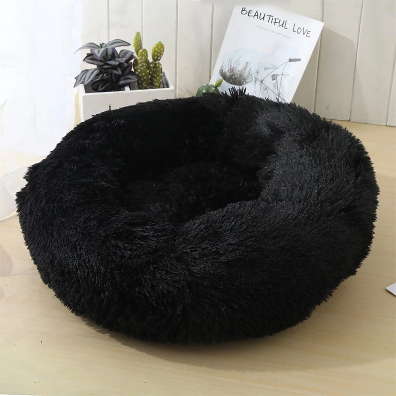 VIP LINK - Dog Long Plush Dounts Beds Calming Bed Hondenmand Pet Kennel Super Soft Fluffy Comfortable for Large Dog / Cat House 201126