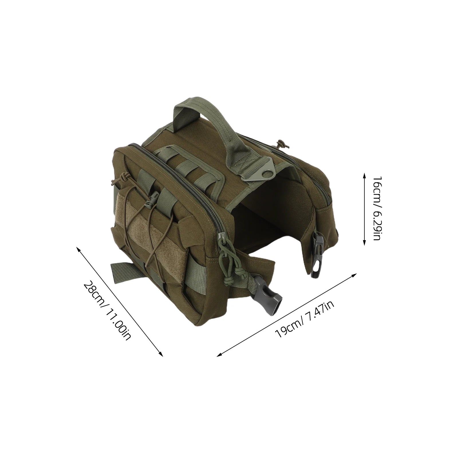 Dog Backpack with Side Pocket Carrier Harness for Hiking Saddle Bags Quick Release Buckle