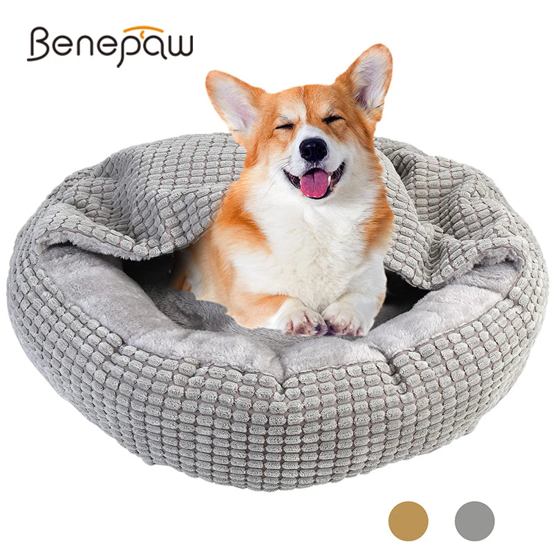 CalmNest™ Calming Donut Dog Bed — Anti-Anxiety Cuddler with Orthopedic Support