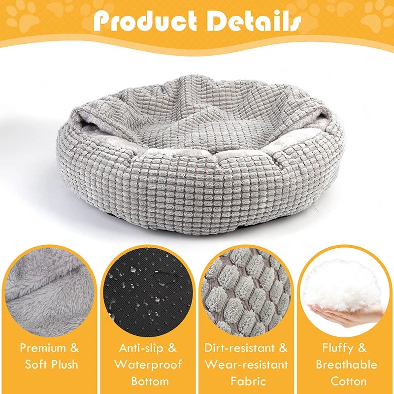 CalmNest™ Calming Donut Dog Bed — Anti-Anxiety Cuddler with Orthopedic Support
