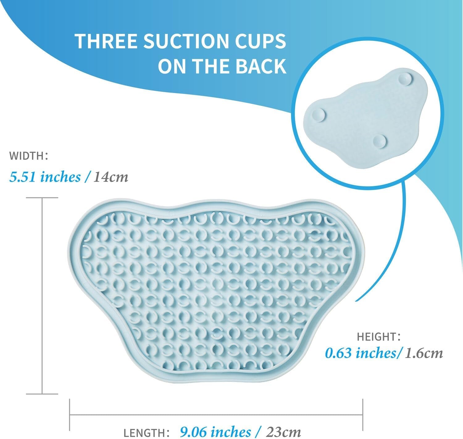 PAW Slow Lick Pad – Non-Slip Lick Mat for Dogs & Cats, Anxiety Relief, Durable TPE, Suction Cup Grip, Dishwasher Safe – Baby Blue