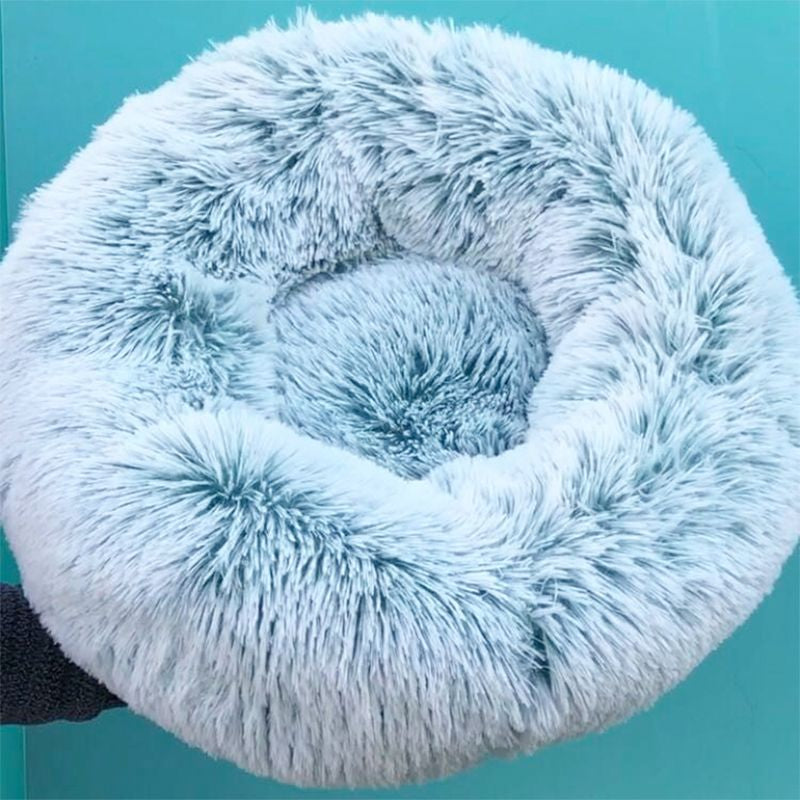 VIP LINK - Dog Long Plush Dounts Beds Calming Bed Hondenmand Pet Kennel Super Soft Fluffy Comfortable for Large Dog / Cat House 201126