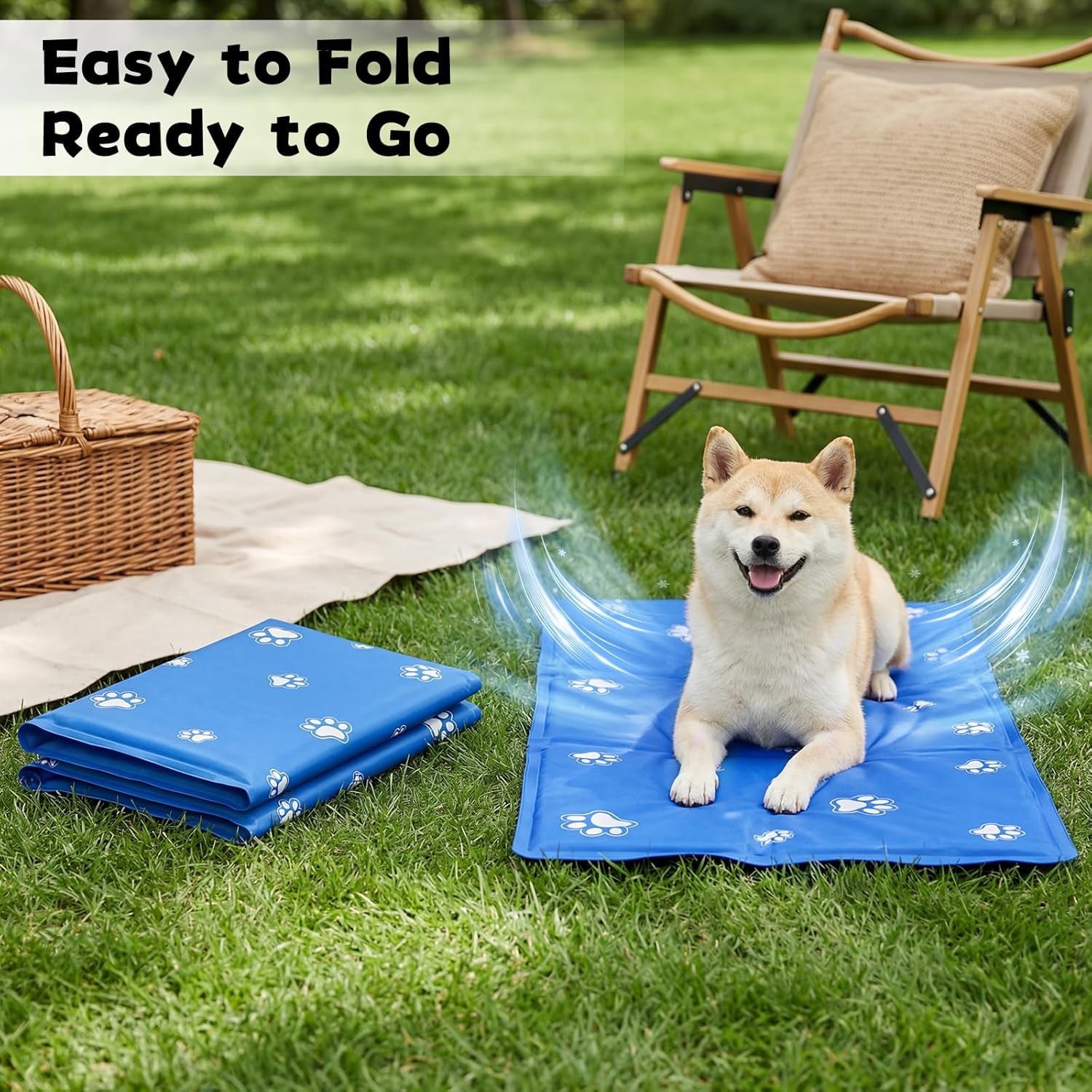 Extra Large Dog Cooling Mat, 90 X 50Cm, Foldable, Scratch Resistant, XL Pet Cooling Mat for Dogs