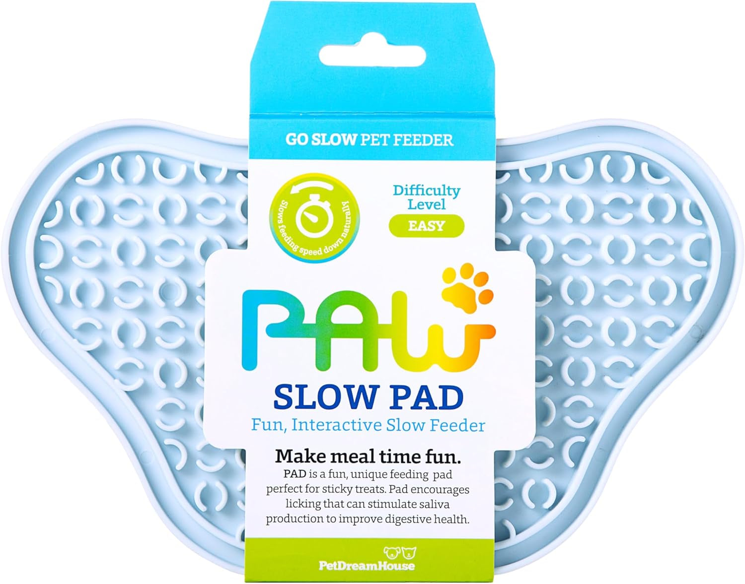 PAW Slow Lick Pad – Non-Slip Lick Mat for Dogs & Cats, Anxiety Relief, Durable TPE, Suction Cup Grip, Dishwasher Safe – Baby Blue