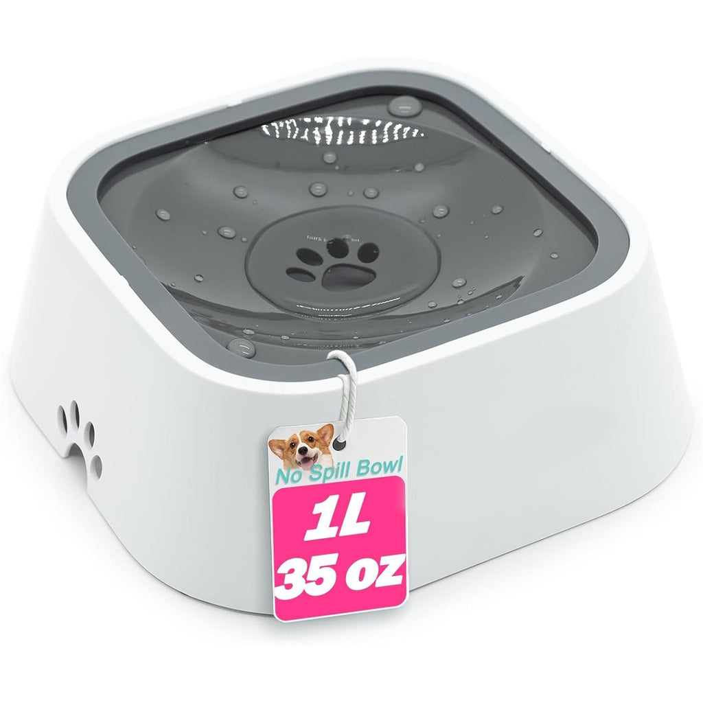 Pet Water Bowl 35Oz Non Spill Dog Water Bowl Slow Drink