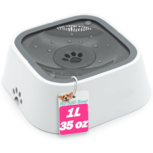 Pet Water Bowl 35Oz Non Spill Dog Water Bowl Slow Drink