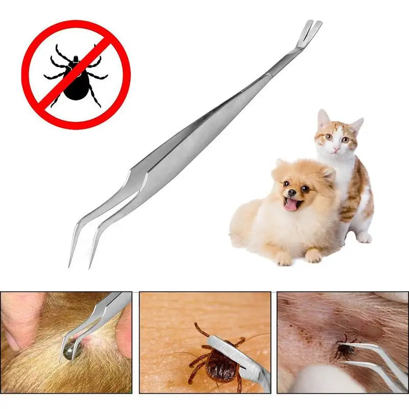 Tick Remover Hook Flea Remover Tweezer Tick Pull Pet Cat Dog Ticks Removal Tools Flea Extractor Pet Supplies