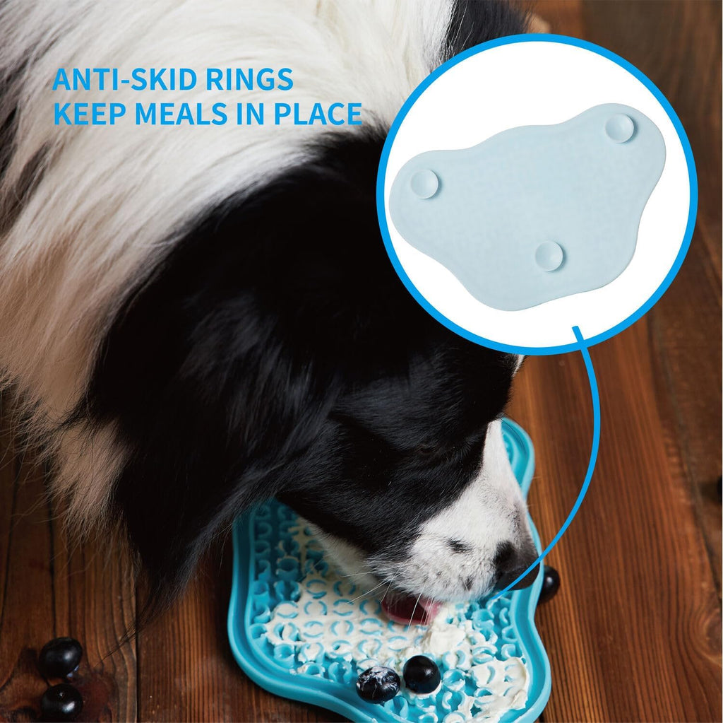 PAW Slow Lick Pad – Non-Slip Lick Mat for Dogs & Cats, Anxiety Relief, Durable TPE, Suction Cup Grip, Dishwasher Safe – Baby Blue