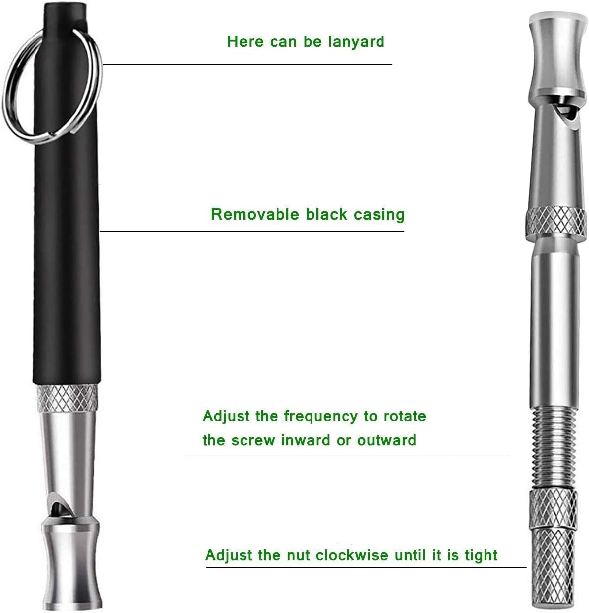 Dog Training Whistles,Dog Training Clicker with Wrist Strap,High Pitch Plastic Training Whistles Professional Ultrasonic Dog Whistle with Lanyard Adjustable Frequencies,For Barking & Recall