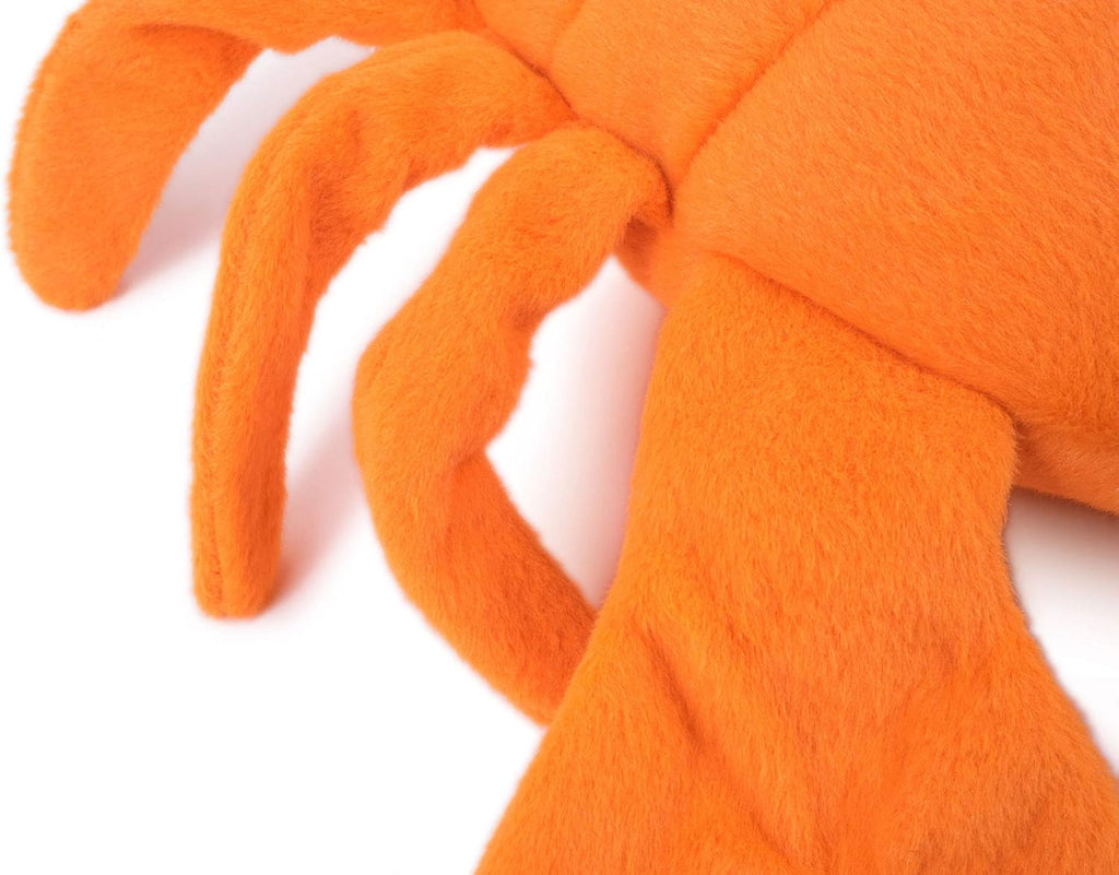 (Seriously Strong by ) Plush and Rubber Lobster Dog Toy, Orange