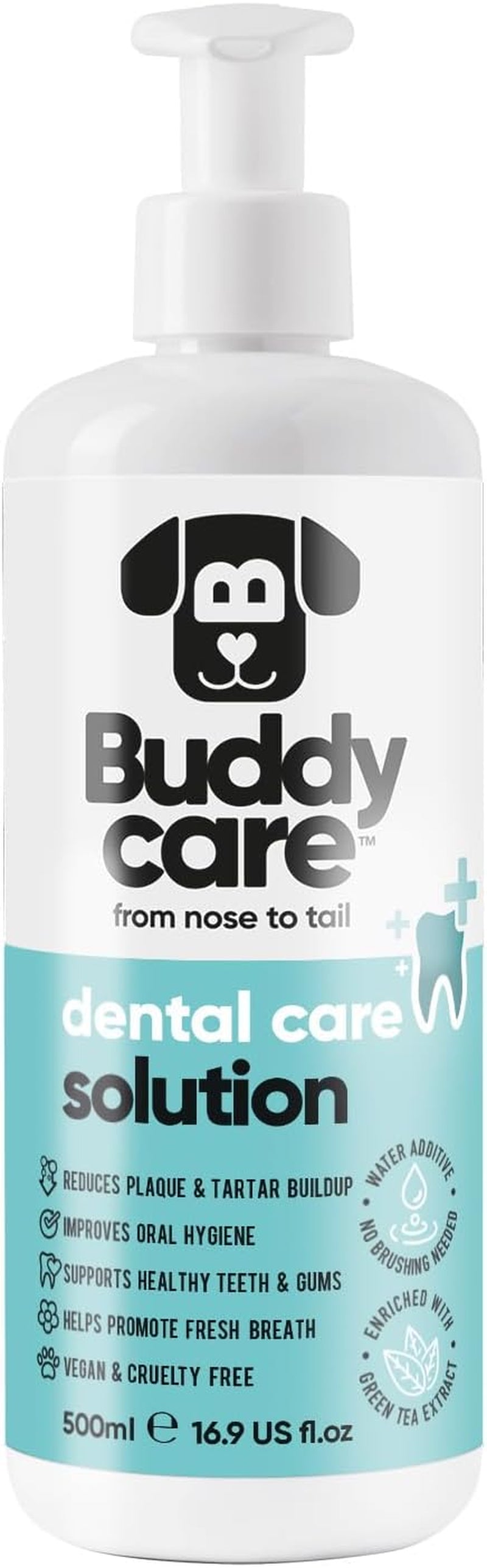 Dog Dental Care Solution - Water Additive Plaque Remover for Teeth and Breath Freshener, Helps Reduce Plaque and Tarter Build-Up Ensuring Optimal Dental Hygiene