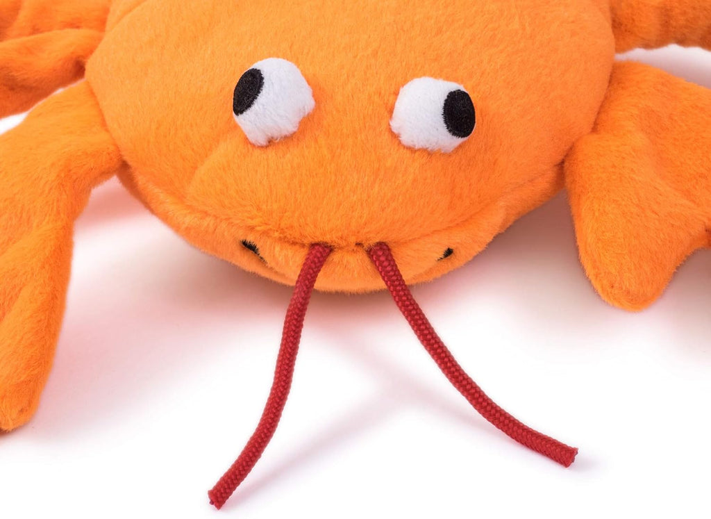 (Seriously Strong by ) Plush and Rubber Lobster Dog Toy, Orange
