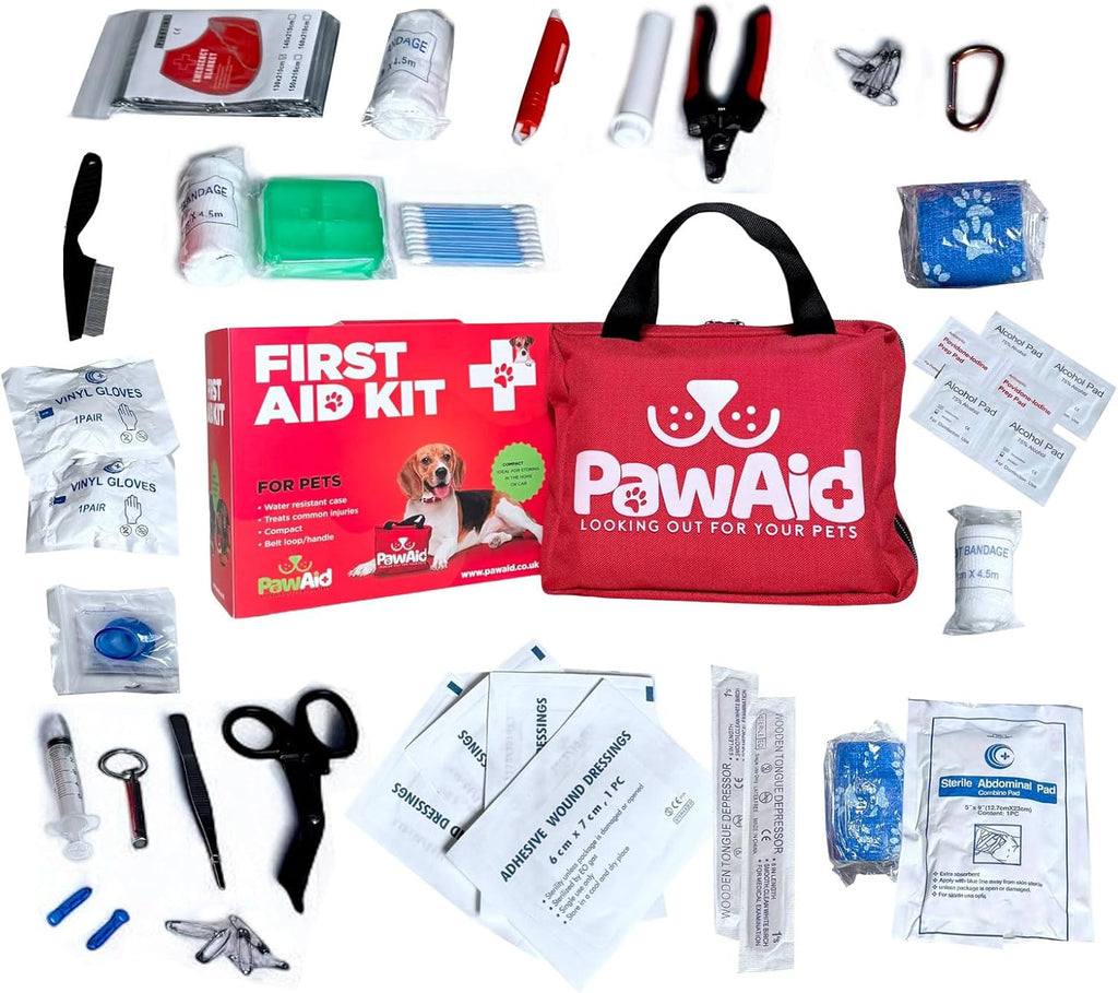 Pet First Aid Kit for Dogs – 50+ Piece Dog First Aid Kit, Pet First Aid Kit, Emergency Dog First Aid Kit for Travel – Portable Pet First Aid Kit for Car, Walking & Outdoor Use