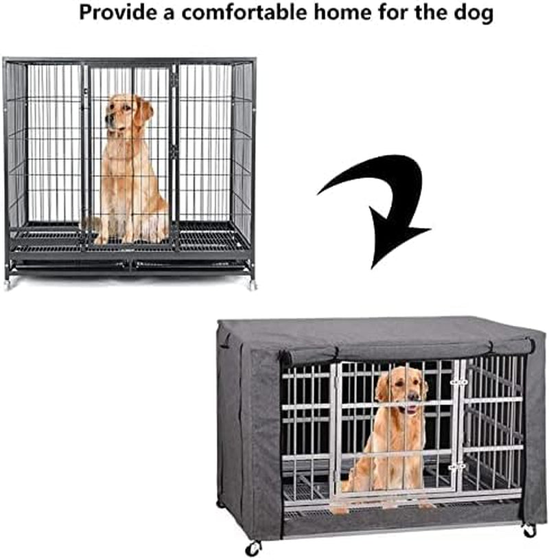 Dog Crate Cover - Durable Windproof Pet Kennel Cover for Wire Cages Indoor Outdoor Protection (30 Inch)