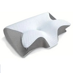 Almohada Cervical Ortopédica 2 en 1 — Viscoelástica con Contorno Ergonómico