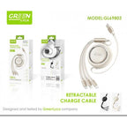 Cable de Carga 3 en 1 Retráctil — 100W Carga Rápida USB-C