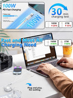 Cable de Carga 3 en 1 Retráctil — 100W Carga Rápida USB-C
