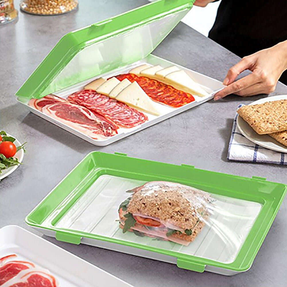 Pack 9 Bandejas Apilables Semi-Vacío Hermético — Conservación de Alimentos