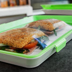 Pack 9 Bandejas Apilables Semi-Vacío Hermético — Conservación de Alimentos
