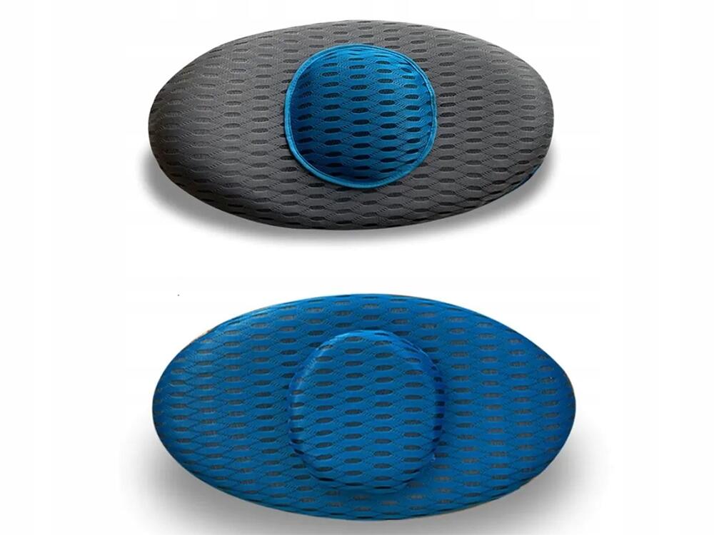 Cojín de apoyo lumbar en versión gris-azul y azul-gris