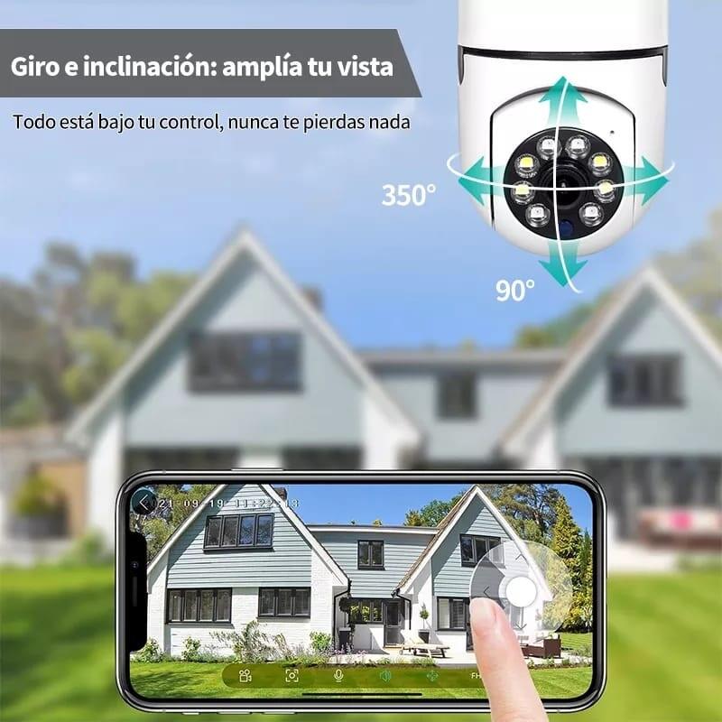 Cámara Wi-Fi con Forma de Bombilla — Vigilancia 360°