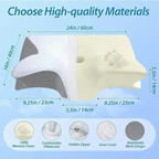 Almohada Cervical Ortopédica 2 en 1 — Viscoelástica con Contorno Ergonómico