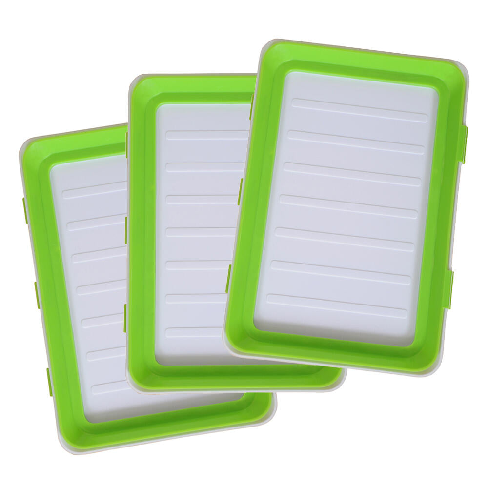 Pack 9 Bandejas Apilables Semi-Vacío Hermético — Conservación de Alimentos