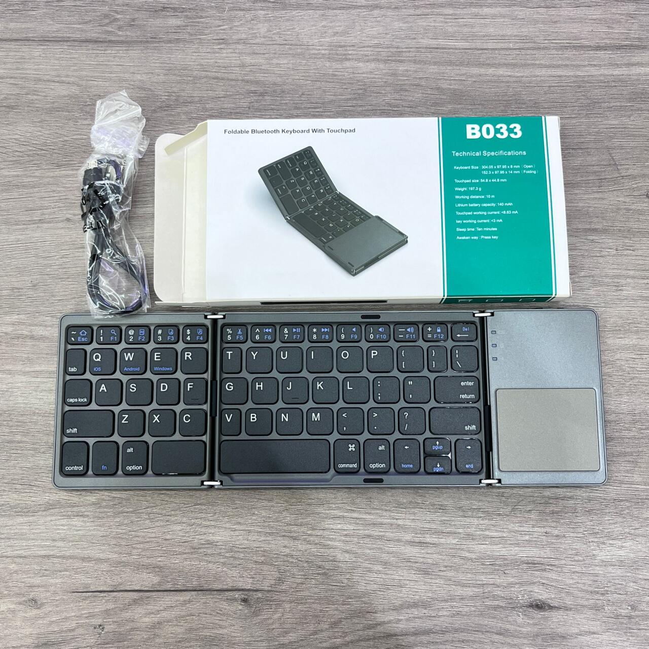 Teclado Inalámbrico Plegable — Bluetooth Ultraportátil
